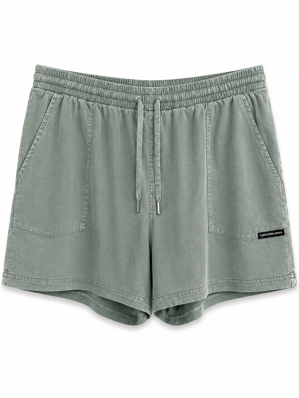 Calvin Klein Jeans TENCEL™ Lyocell Pull-On Shorts Olive Green Women's Large